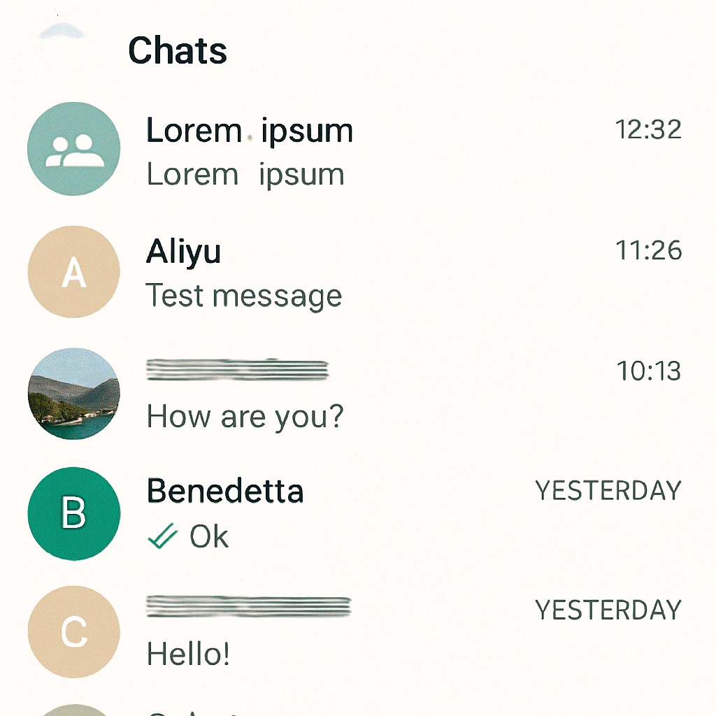 WhatsApp界面截图