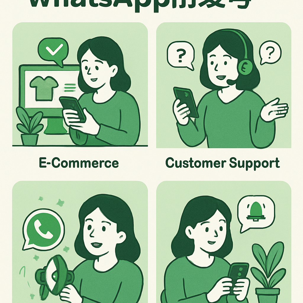 Illustration of application scenarios for WhatsApp耐发号